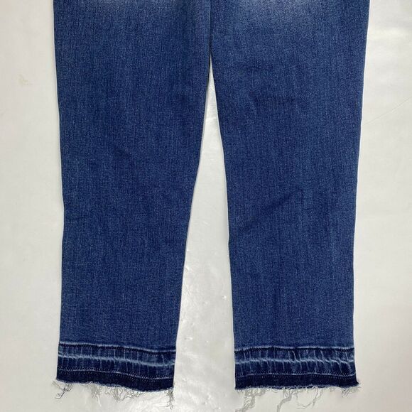 Kancan Capri Jeans Womens 1/24 Stretch Denim Crop Jean Distressed Raw Fray NEW - Picture 5 of 9